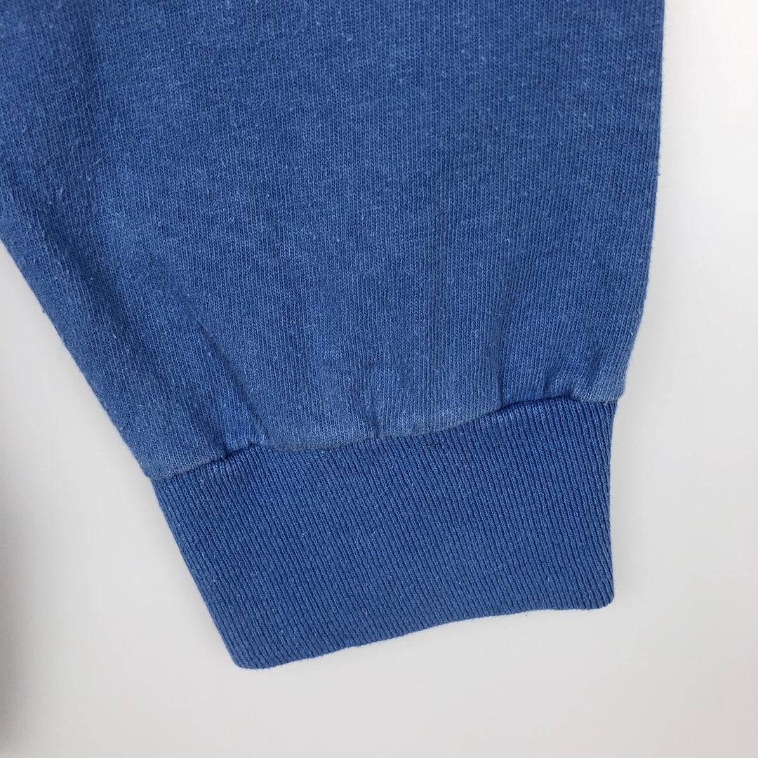 90'S Anvil Long Sleeve T-Shirt, Made in USA, Men's L Size, Vintage cotton blue type Vintage Second Hand