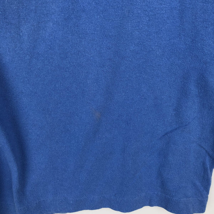 90'S Anvil Long Sleeve T-Shirt, Made in USA, Men's L Size, Vintage cotton blue type Vintage Second Hand