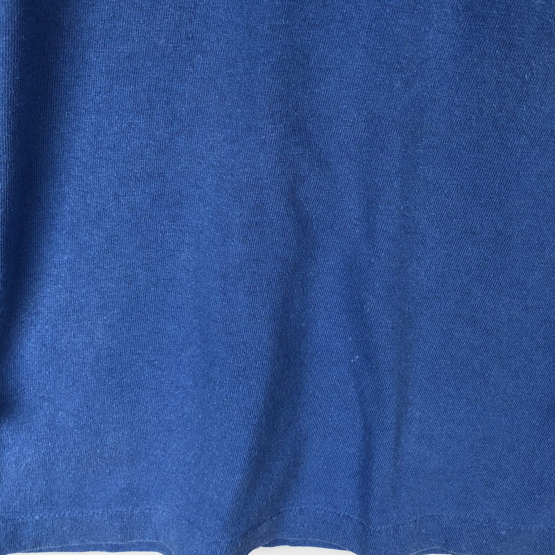 90'S Anvil Long Sleeve T-Shirt, Made in USA, Men's L Size, Vintage cotton blue type Vintage Second Hand
