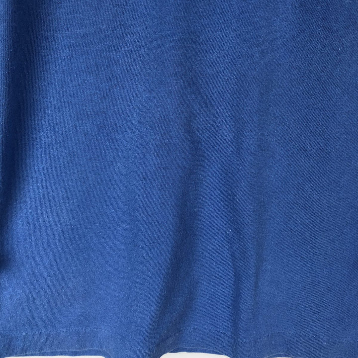 90'S Anvil Long Sleeve T-Shirt, Made in USA, Men's L Size, Vintage cotton blue type Vintage Second Hand