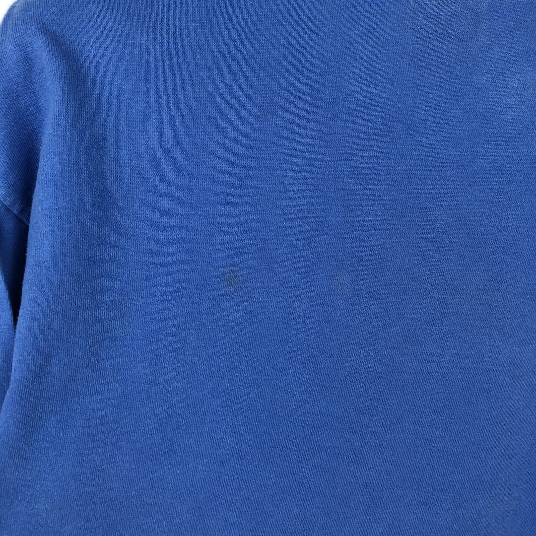 90'S Anvil Long Sleeve T-Shirt, Made in USA, Men's L Size, Vintage cotton blue type Vintage Second Hand