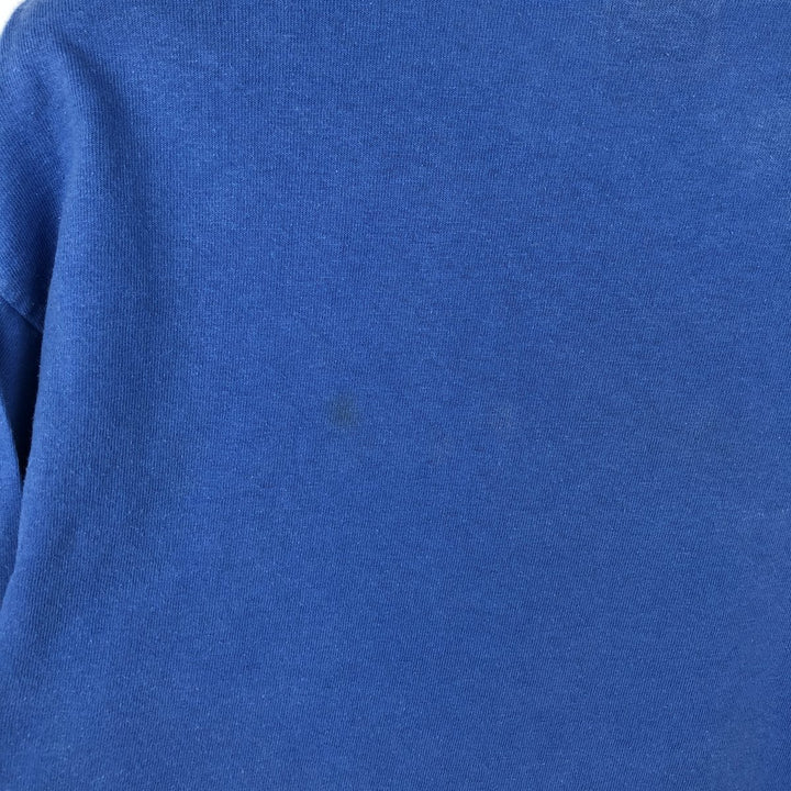 90'S Anvil Long Sleeve T-Shirt, Made in USA, Men's L Size, Vintage cotton blue type Vintage Second Hand