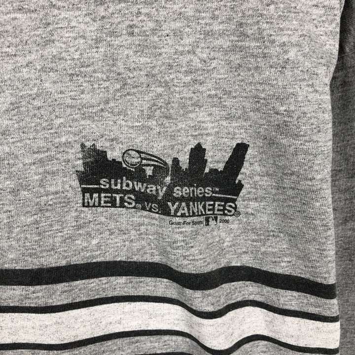 2000'S GEAR SUBWAY SERIES Long-Sleeve T-Shirt (Men's Size L) cotton gray type Vintage Second Hand