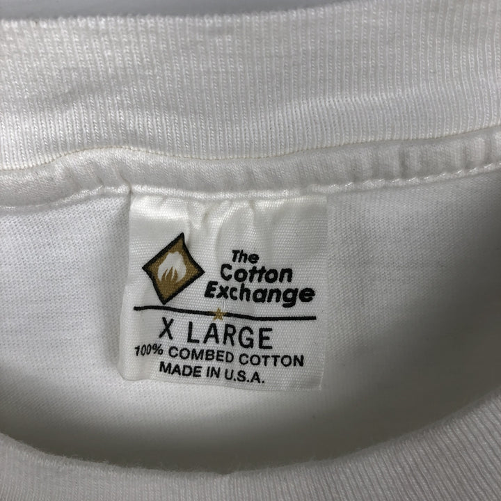 90s-era THE COTTON EXCHANGE IOWA University of Iowa College Long-Sleeve T-Shirt, Made in USA, Men's XL equivalent, Vintage cotton white type Vintage Second Hand