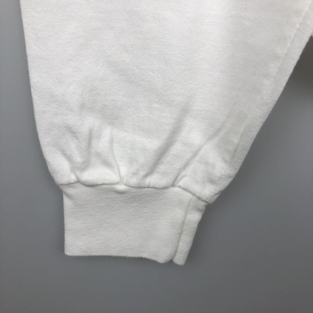 90s-era THE COTTON EXCHANGE IOWA University of Iowa College Long-Sleeve T-Shirt, Made in USA, Men's XL equivalent, Vintage cotton white type Vintage Second Hand