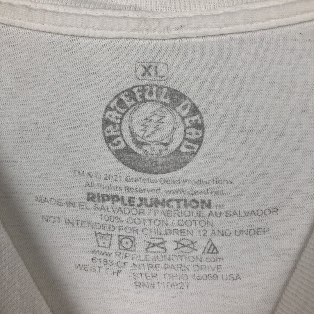 GRATEFUL DEAD DEAD BEAR Long-Sleeve Band T-Shirt (Men's XL equivalent) cotton white type Vintage Second Hand