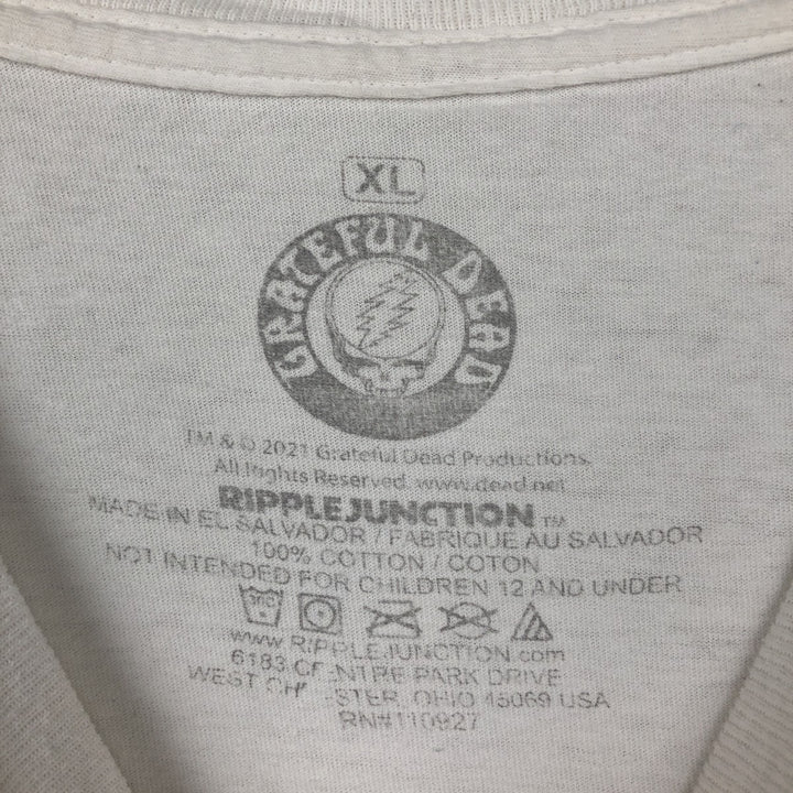 GRATEFUL DEAD DEAD BEAR Long-Sleeve Band T-Shirt (Men's XL equivalent) cotton white type Vintage Second Hand