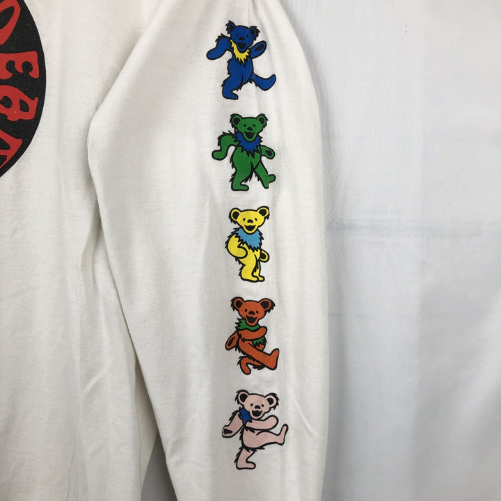 GRATEFUL DEAD DEAD BEAR Long-Sleeve Band T-Shirt (Men's XL equivalent) cotton white type Vintage Second Hand