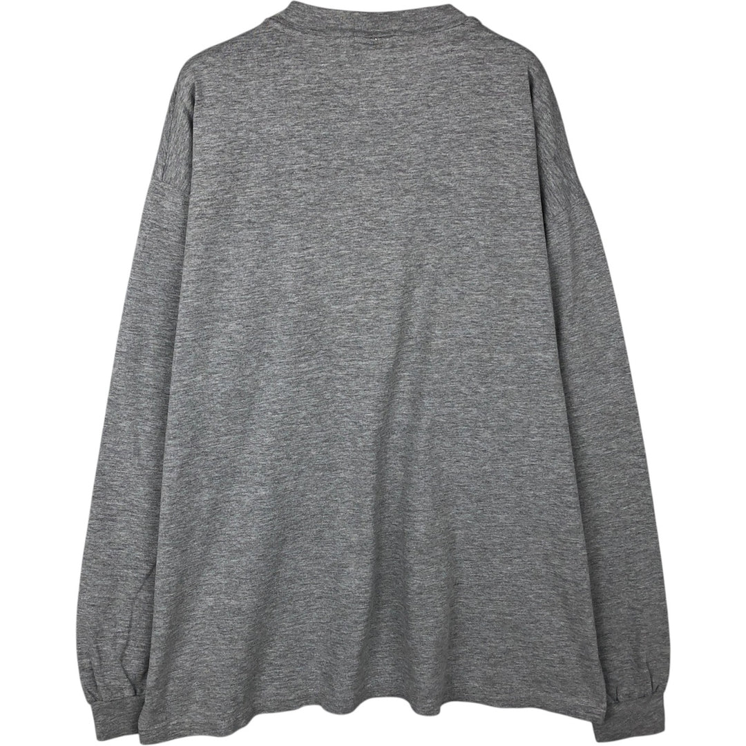 2000'S Hanes BEEFY-T College Long-Sleeve T-Shirt (Men's XL equivalent) cotton gray type Vintage Second Hand