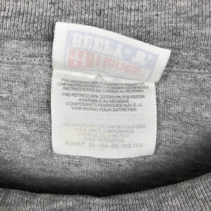 2000'S Hanes BEEFY-T College Long-Sleeve T-Shirt (Men's XL equivalent) cotton gray type Vintage Second Hand