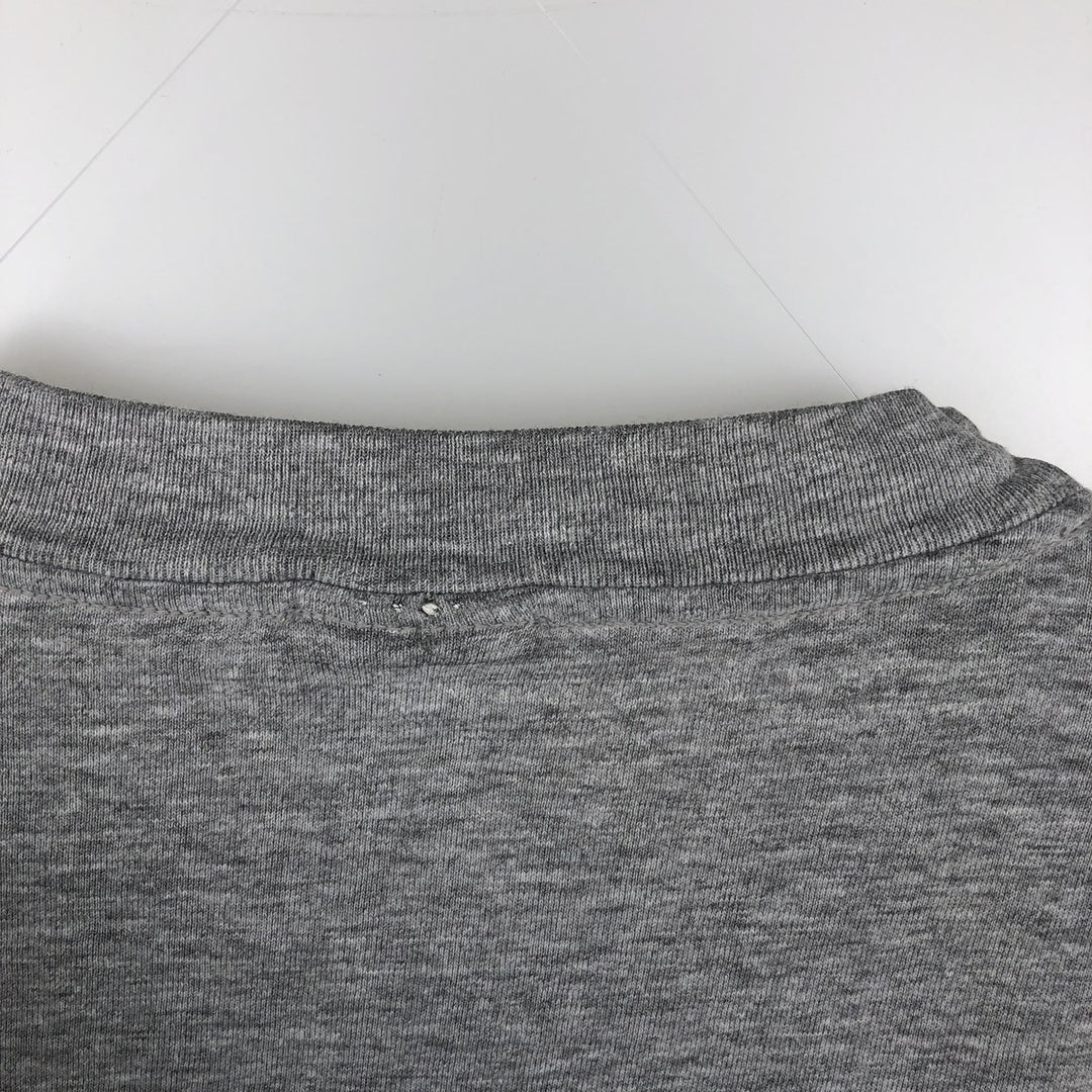 2000'S Hanes BEEFY-T College Long-Sleeve T-Shirt (Men's XL equivalent) cotton gray type Vintage Second Hand