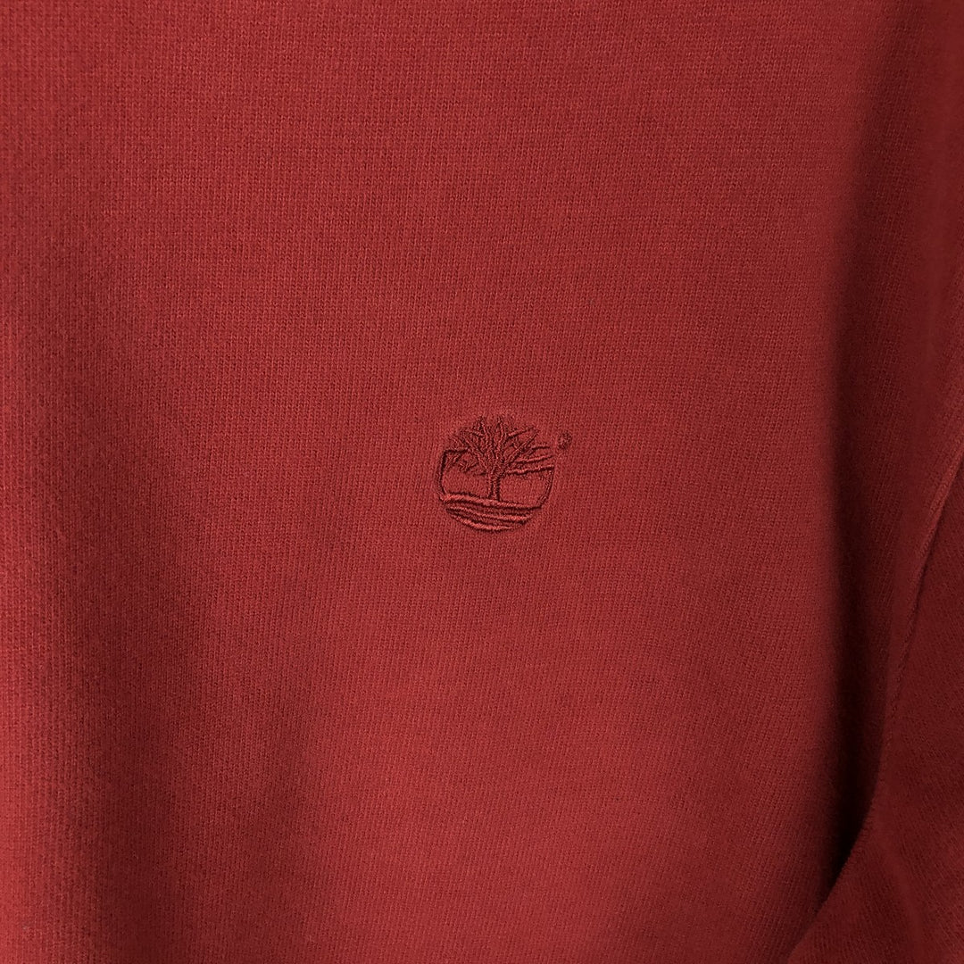 90s-00'S Timberland V-neck Long-sleeve T-shirt, Men's Size M (approx.), Vintage cotton red type reddish brown Vintage Second Hand