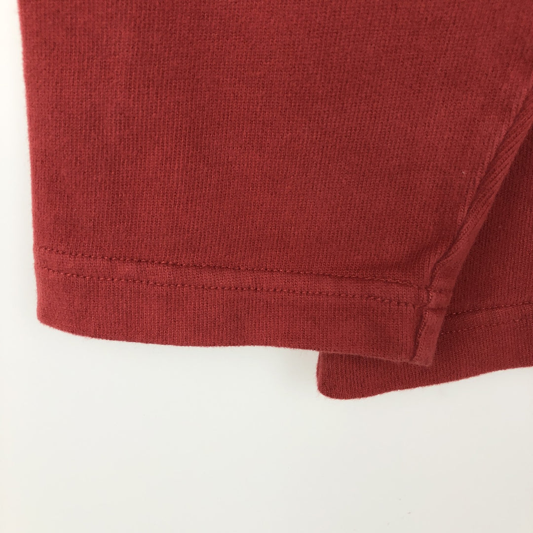 90s-00'S Timberland V-neck Long-sleeve T-shirt, Men's Size M (approx.), Vintage cotton red type reddish brown Vintage Second Hand