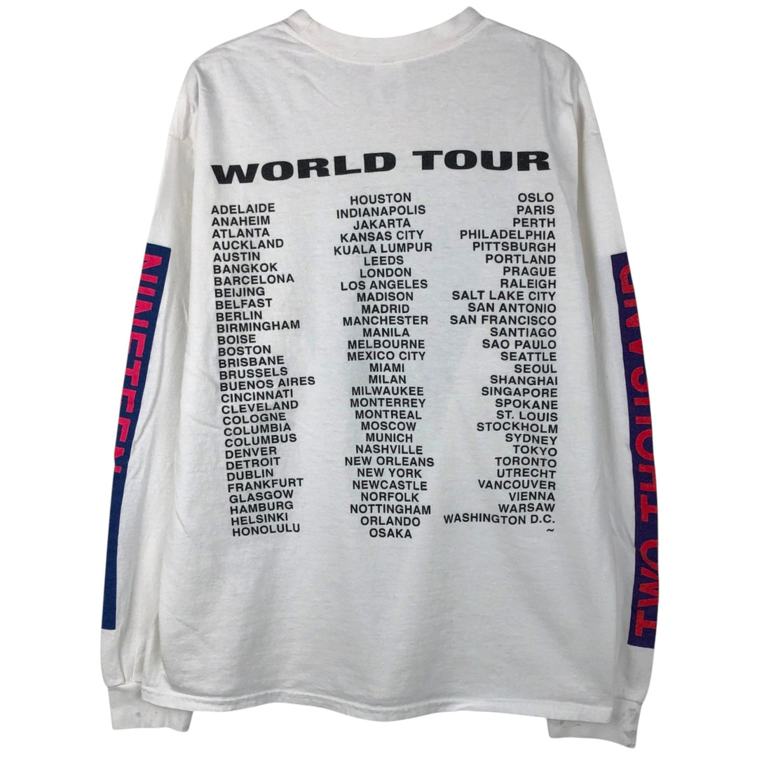 Gildan LANY Long-Sleeve Band T-Shirt (Men's Size L) cotton white type Vintage Second Hand