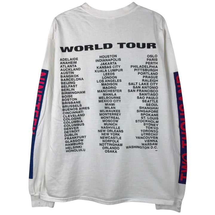 Gildan LANY Long-Sleeve Band T-Shirt (Men's Size L) cotton white type Vintage Second Hand