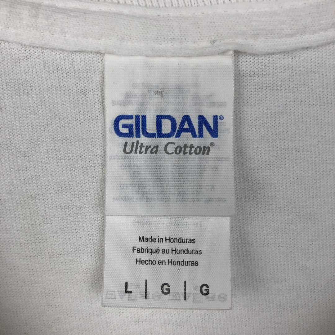 Gildan LANY Long-Sleeve Band T-Shirt (Men's Size L) cotton white type Vintage Second Hand