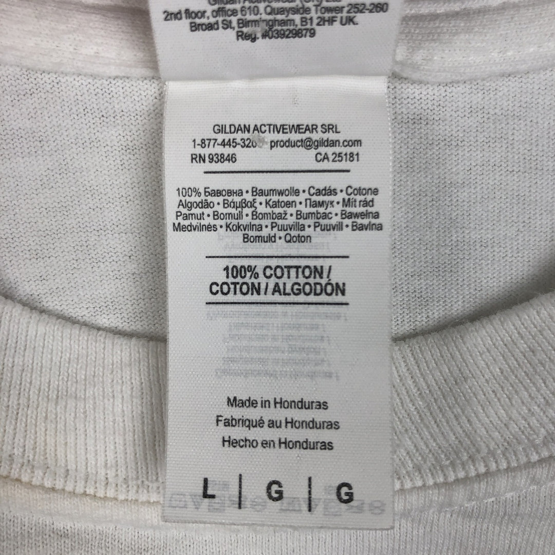 Gildan LANY Long-Sleeve Band T-Shirt (Men's Size L) cotton white type Vintage Second Hand