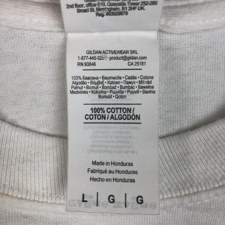 Gildan LANY Long-Sleeve Band T-Shirt (Men's Size L) cotton white type Vintage Second Hand