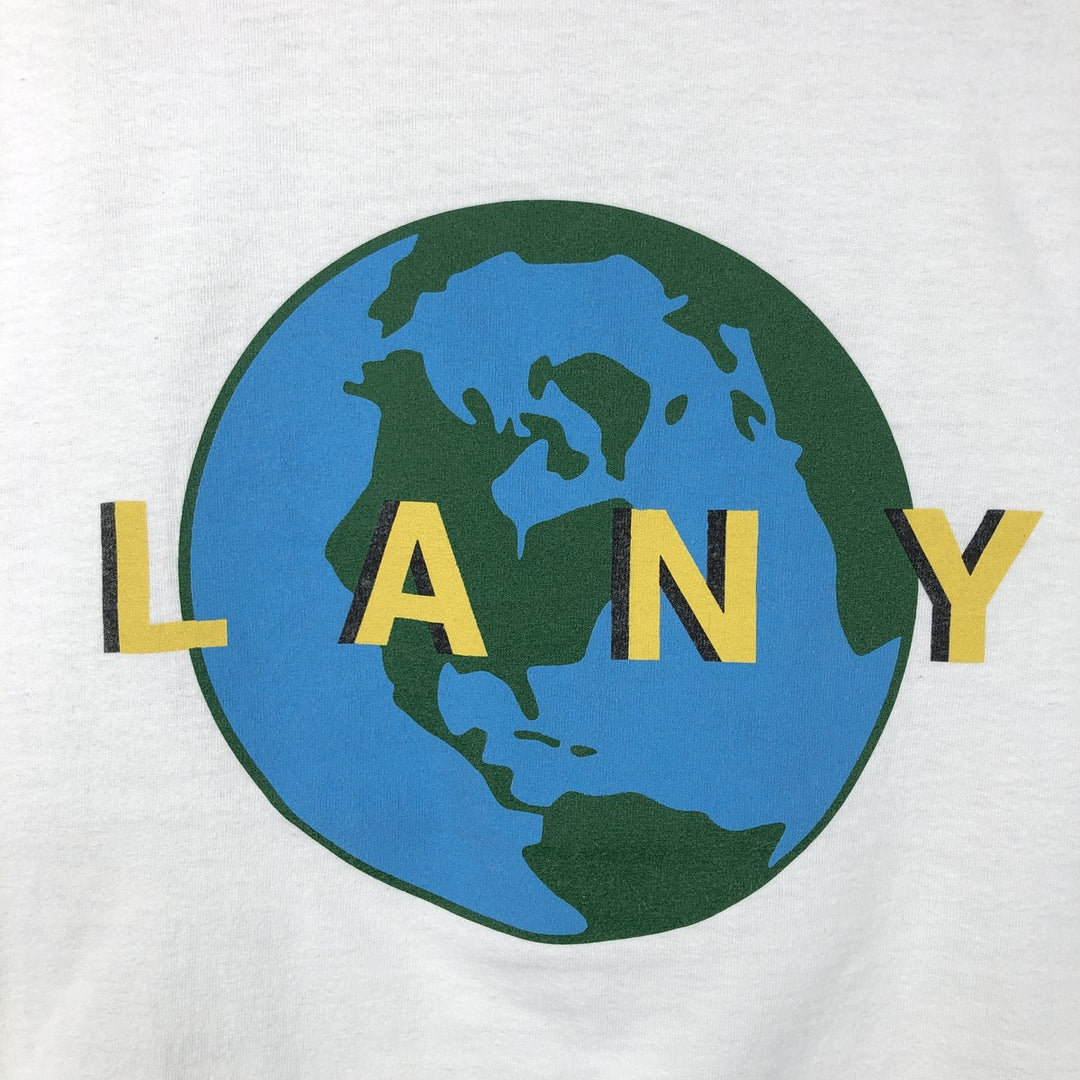 Gildan LANY Long-Sleeve Band T-Shirt (Men's Size L) cotton white type Vintage Second Hand