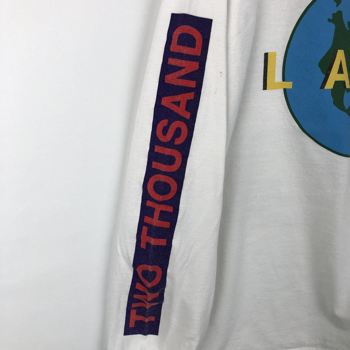 Gildan LANY Long-Sleeve Band T-Shirt (Men's Size L) cotton white type Vintage Second Hand