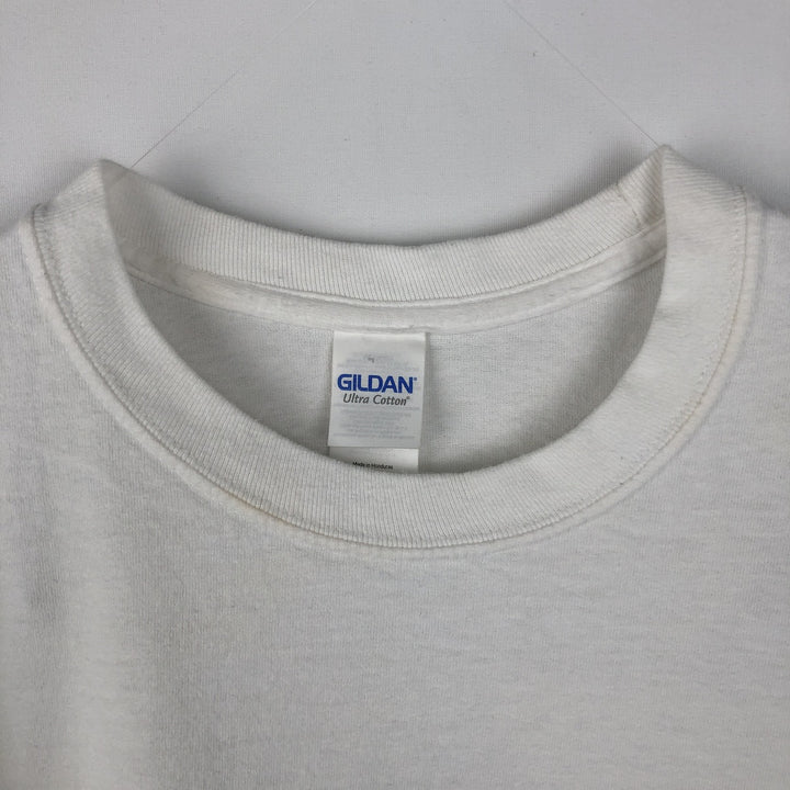 Gildan LANY Long-Sleeve Band T-Shirt (Men's Size L) cotton white type Vintage Second Hand