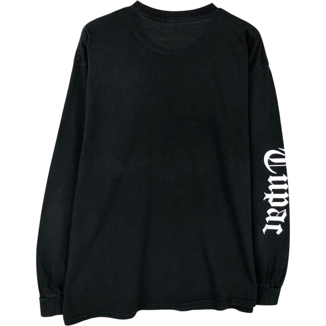 2pac Long-Sleeve Wrap T-Shirt (Men's Size L) cotton black type Vintage Second Hand