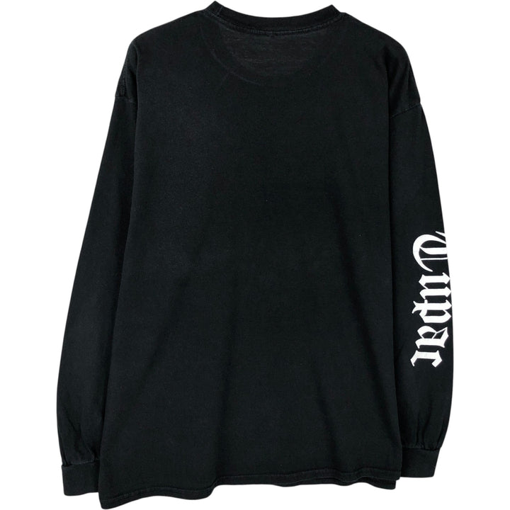 2pac Long-Sleeve Wrap T-Shirt (Men's Size L) cotton black type Vintage Second Hand