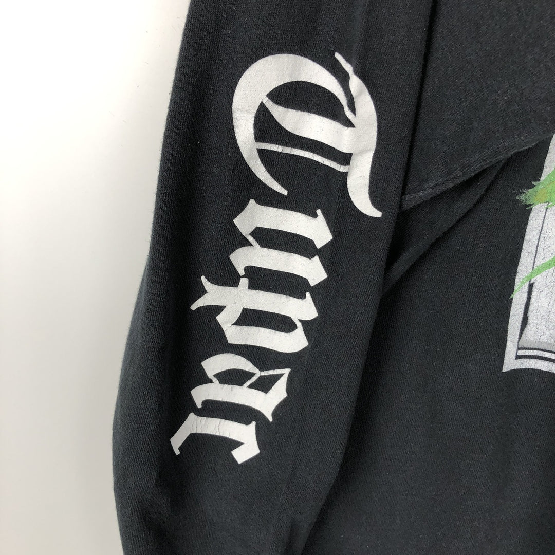 2pac Long-Sleeve Wrap T-Shirt (Men's Size L) cotton black type Vintage Second Hand