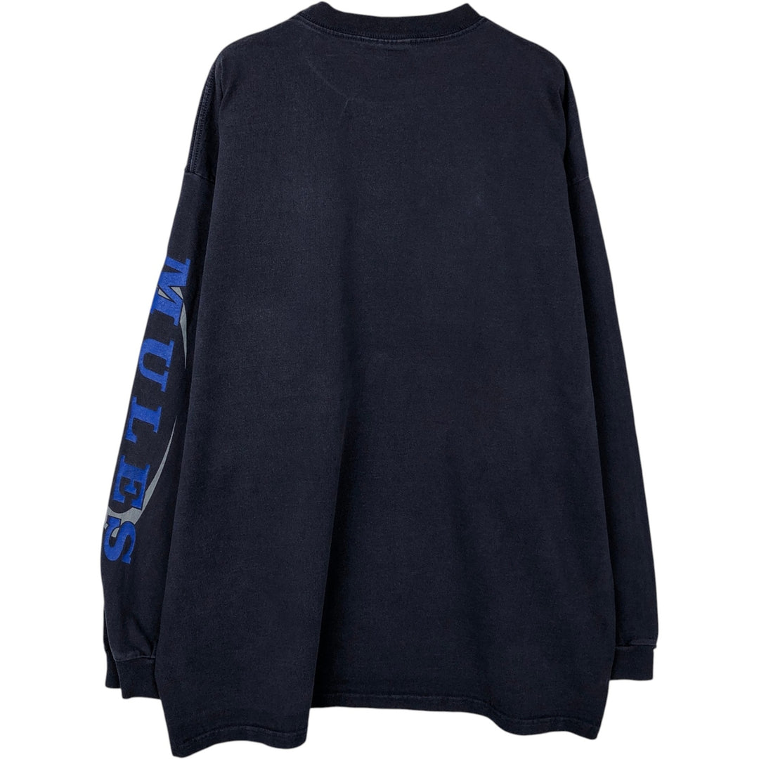 90'S Jansport Long-Sleeve T-Shirt, Made in USA, Men's XL (approx.), Vintage cotton navy blue type Vintage Second Hand