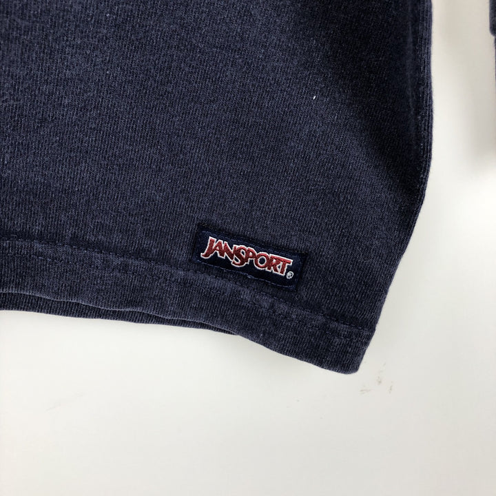 90'S Jansport Long-Sleeve T-Shirt, Made in USA, Men's XL (approx.), Vintage cotton navy blue type Vintage Second Hand