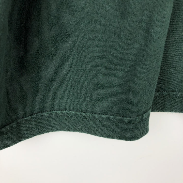 90'S Eddie Bauer Long-Sleeve T-Shirt, Made in USA, Men's Size L (Equivalent), Vintage cotton Green type dark green Vintage Second Hand