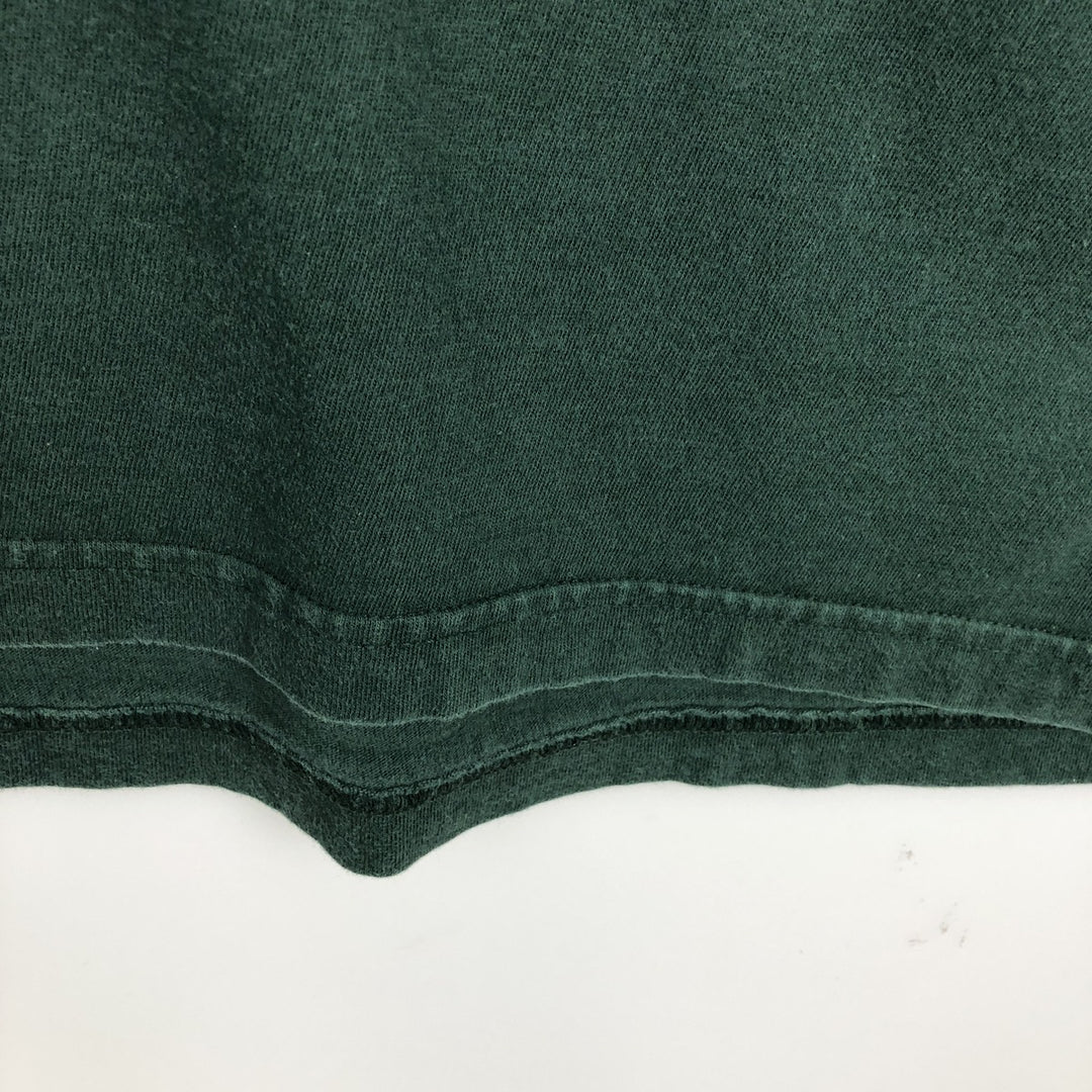 90'S Eddie Bauer Long-Sleeve T-Shirt, Made in USA, Men's Size L (Equivalent), Vintage cotton Green type dark green Vintage Second Hand