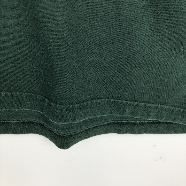 90'S Eddie Bauer Long-Sleeve T-Shirt, Made in USA, Men's Size L (Equivalent), Vintage cotton Green type dark green Vintage Second Hand