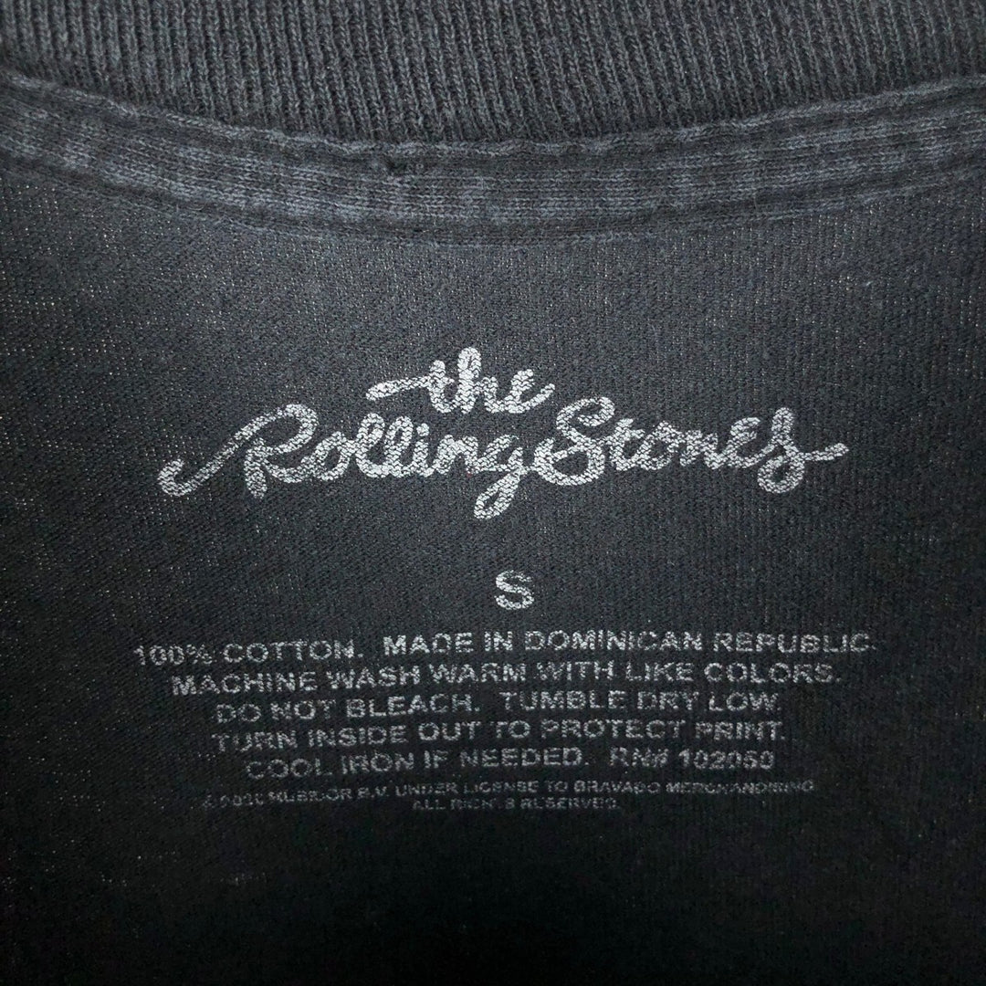 The Rolling Stones Long-Sleeve Band T-Shirt (Men's Size S) cotton black type Vintage Second Hand