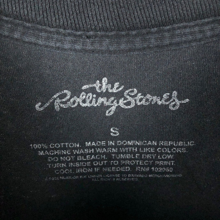 The Rolling Stones Long-Sleeve Band T-Shirt (Men's Size S) cotton black type Vintage Second Hand