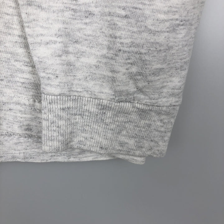 90'S Q-TEES College Long-Sleeve T-Shirt, Made in USA, Men's Size L (Equivalent), Vintage cotton gray type Vintage Second Hand