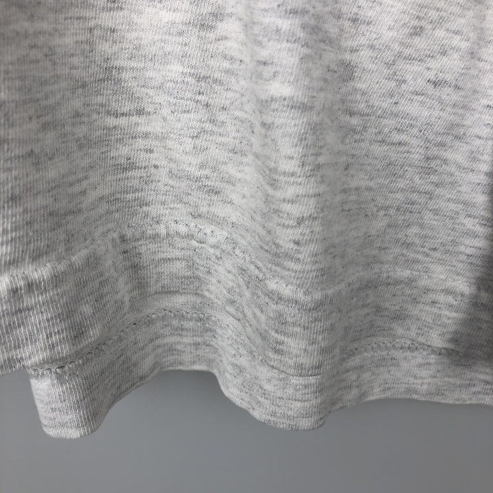 90'S Q-TEES College Long-Sleeve T-Shirt, Made in USA, Men's Size L (Equivalent), Vintage cotton gray type Vintage Second Hand
