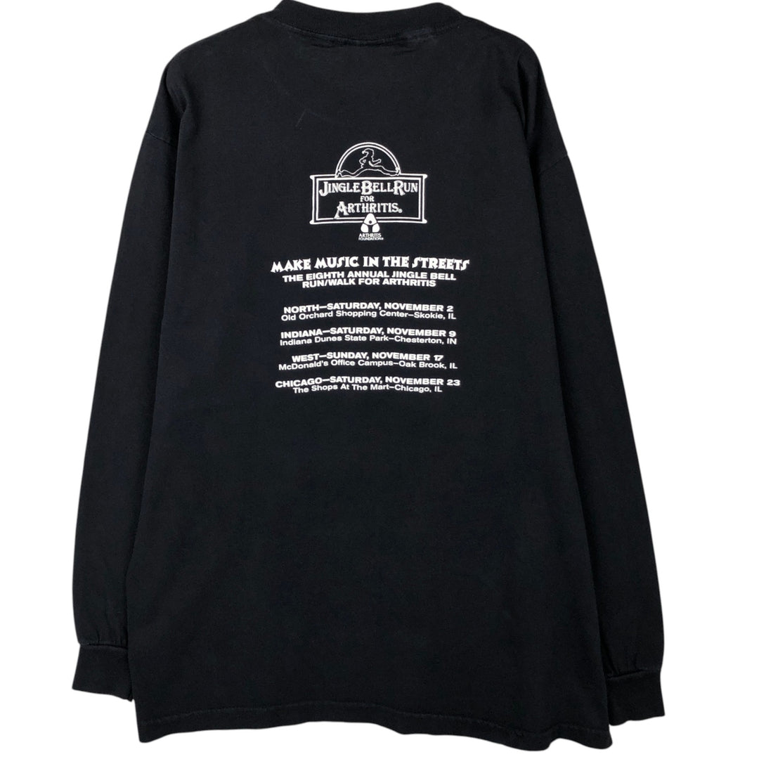 90'S Murina Long-Sleeve T-Shirt, Made in USA, Men's Size L (Equivalent), Vintage cotton black type Vintage Second Hand