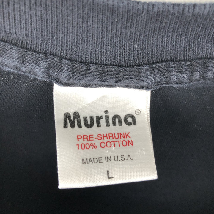 90'S Murina Long-Sleeve T-Shirt, Made in USA, Men's Size L (Equivalent), Vintage cotton black type Vintage Second Hand