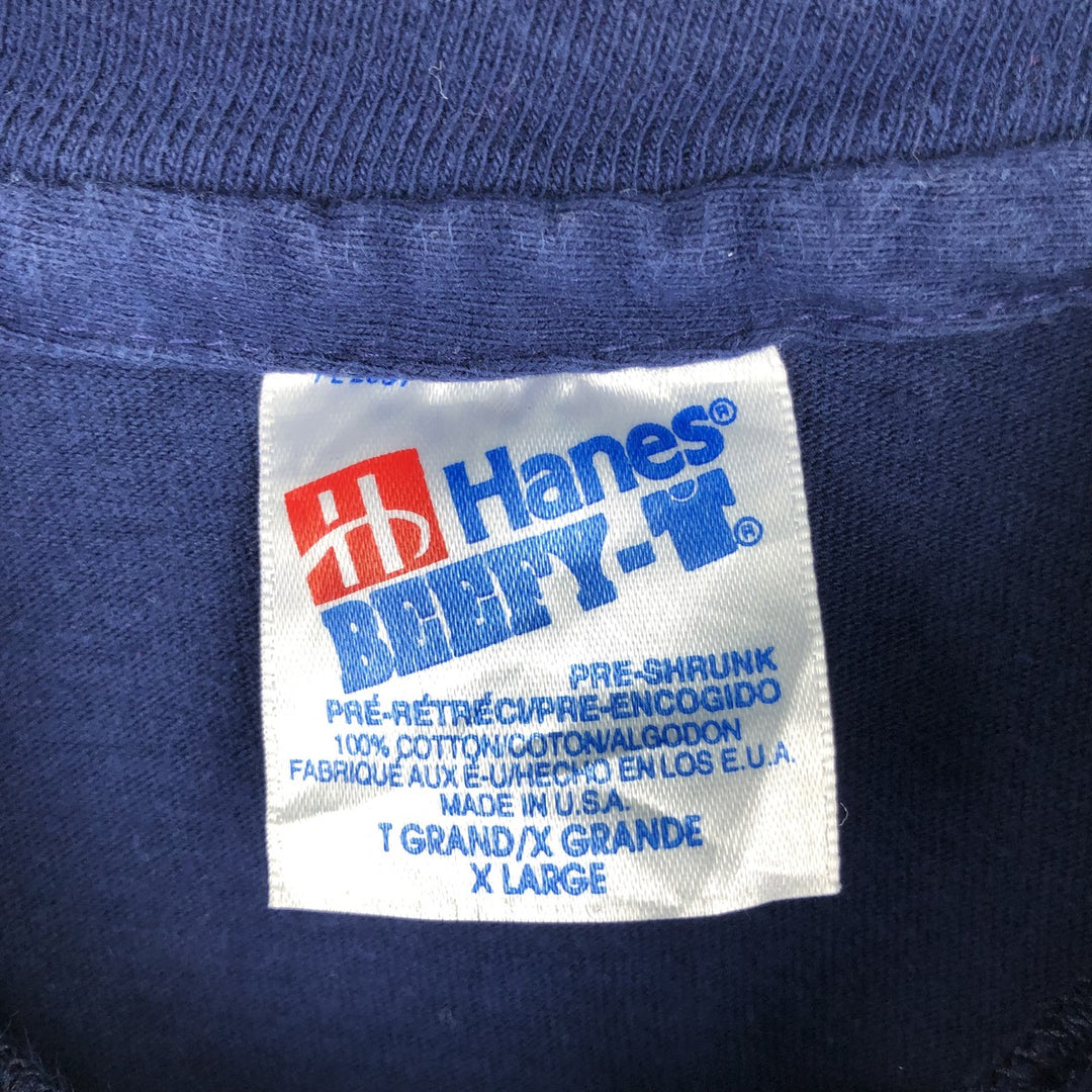 90'S Hanes BEEFY-T Full Sail Brewing Advertising Long-Sleeve T-Shirt, Made in USA, Men's XL Equivalent, Vintage cotton navy blue type Vintage Second Hand