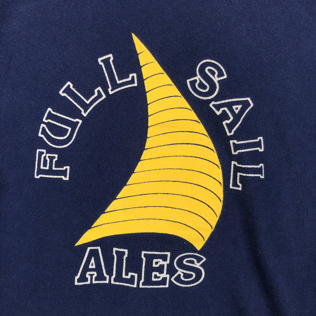 90'S Hanes BEEFY-T Full Sail Brewing Advertising Long-Sleeve T-Shirt, Made in USA, Men's XL Equivalent, Vintage cotton navy blue type Vintage Second Hand