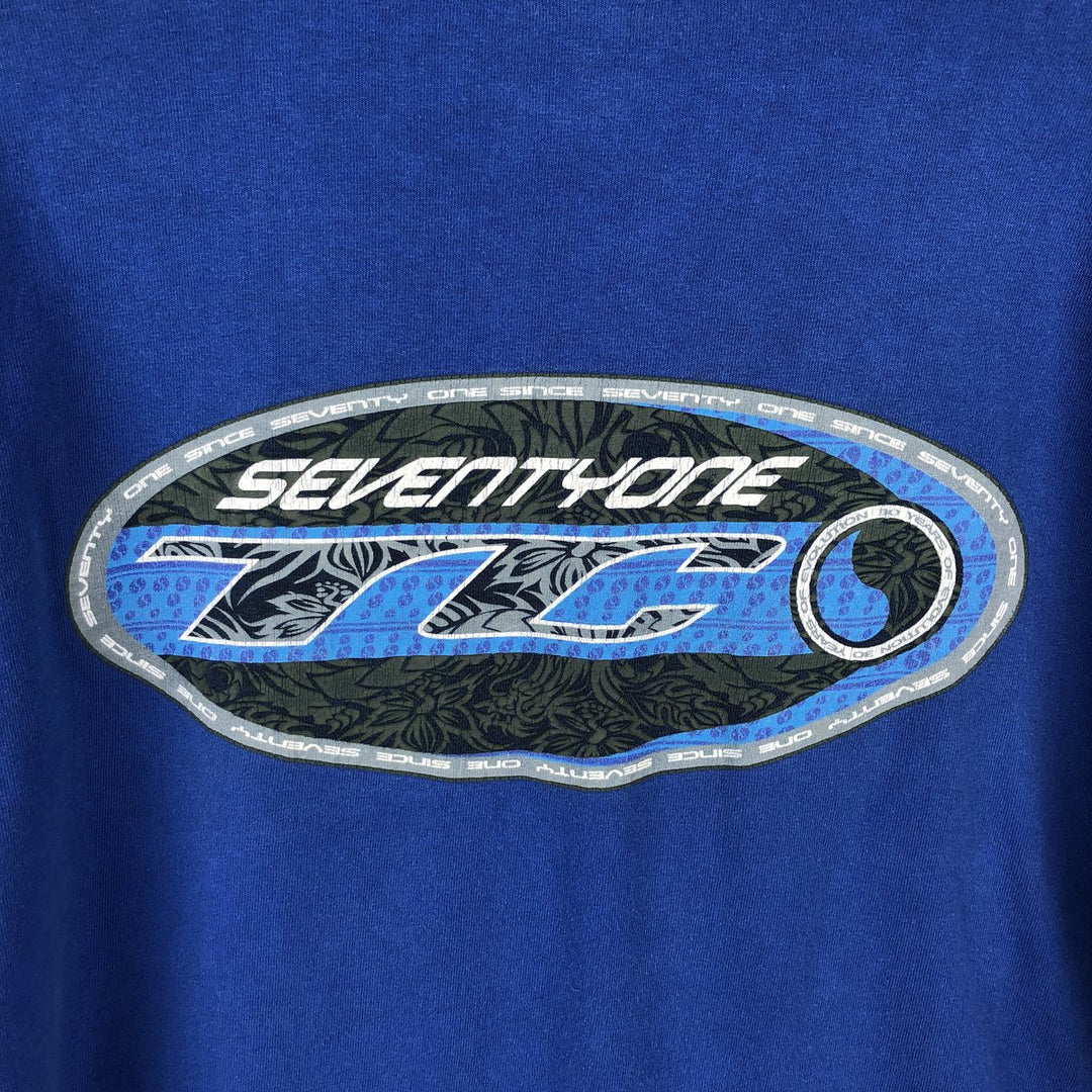 90'S T&C Surf Designs Long-Sleeve T-Shirt, Made in USA, Men's XL equivalent. cotton blue type Vintage Second Hand