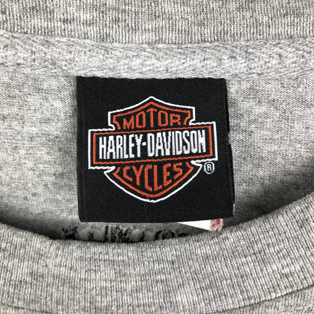 Harley-Davidson Motorcycle Long Sleeve T-Shirt, Men's Size L unclear gray type Vintage Second Hand