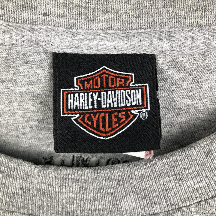 Harley-Davidson Motorcycle Long Sleeve T-Shirt, Men's Size L unclear gray type Vintage Second Hand