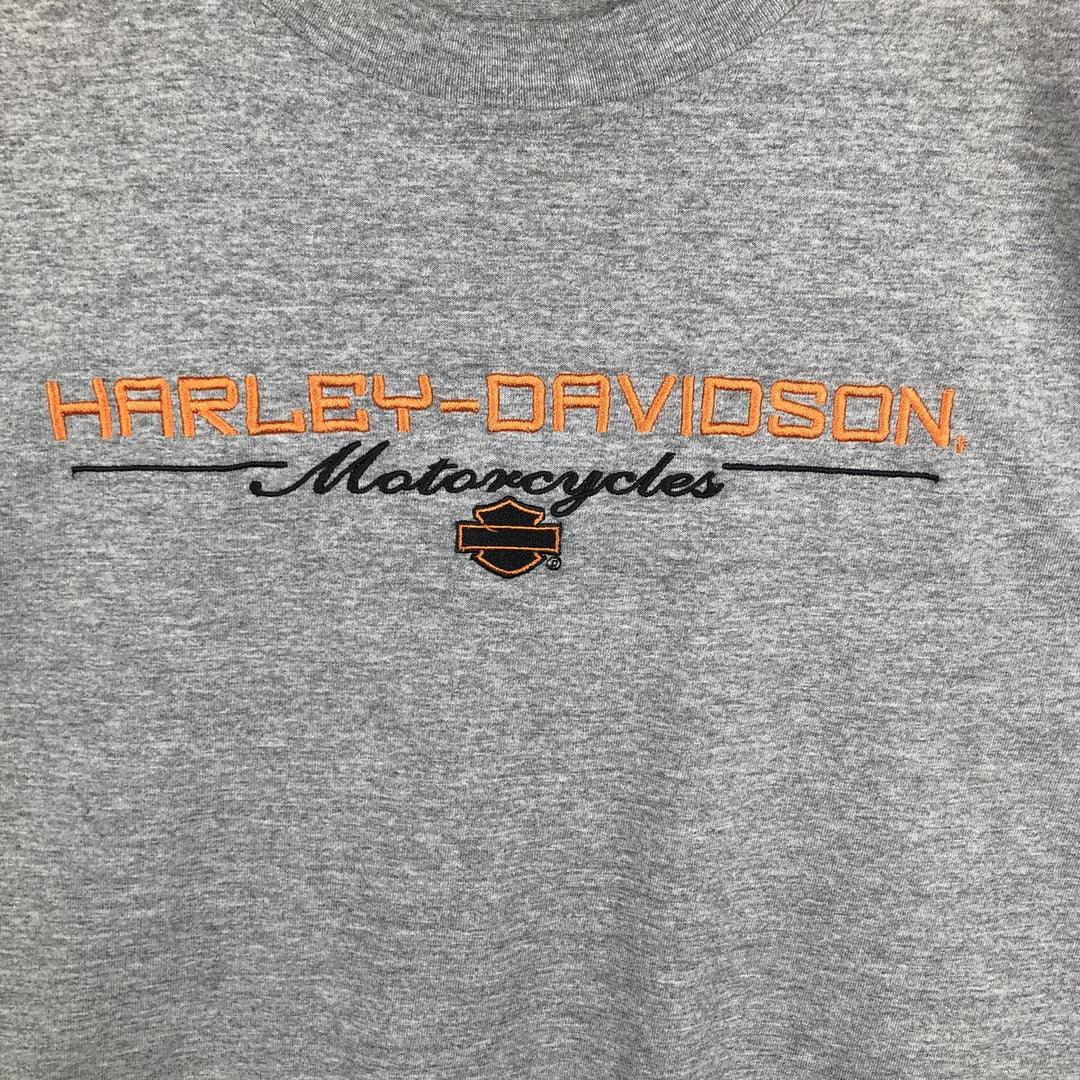 Harley-Davidson Motorcycle Long Sleeve T-Shirt, Men's Size L unclear gray type Vintage Second Hand