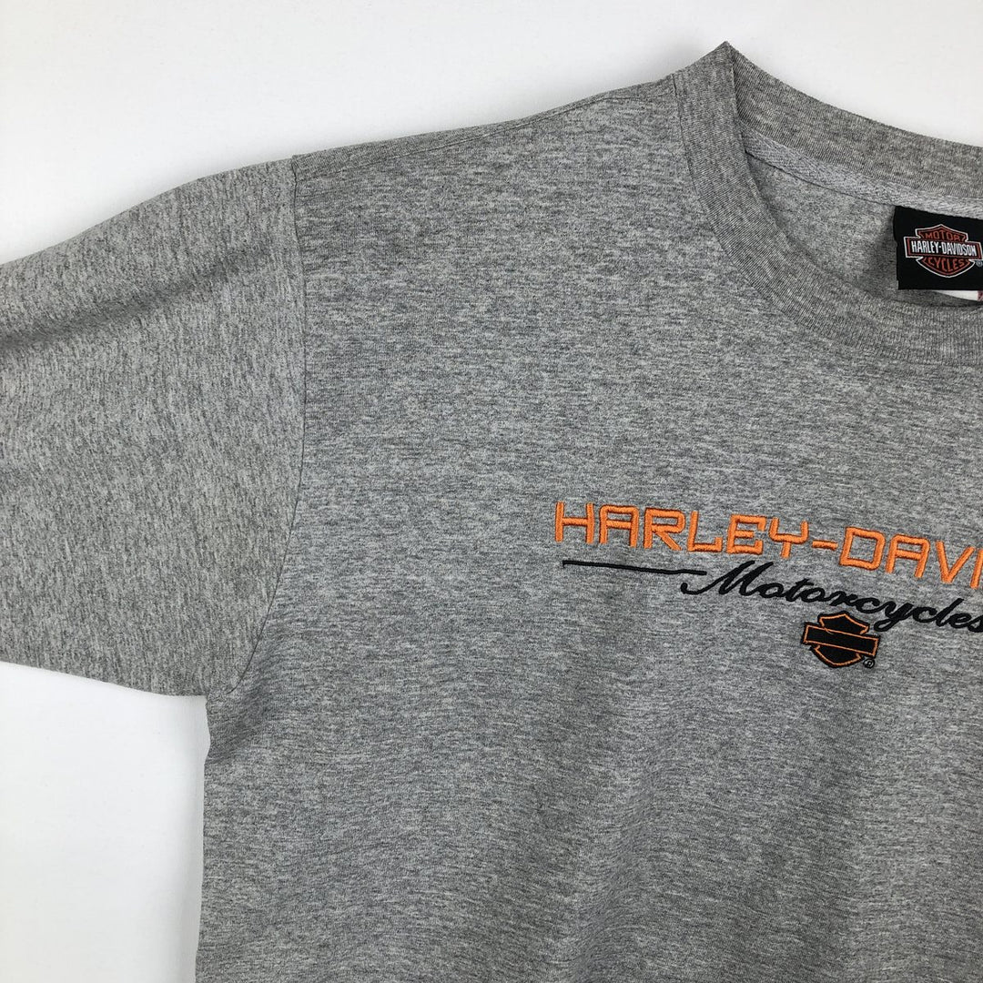 Harley-Davidson Motorcycle Long Sleeve T-Shirt, Men's Size L unclear gray type Vintage Second Hand