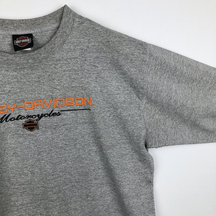 Harley-Davidson Motorcycle Long Sleeve T-Shirt, Men's Size L unclear gray type Vintage Second Hand