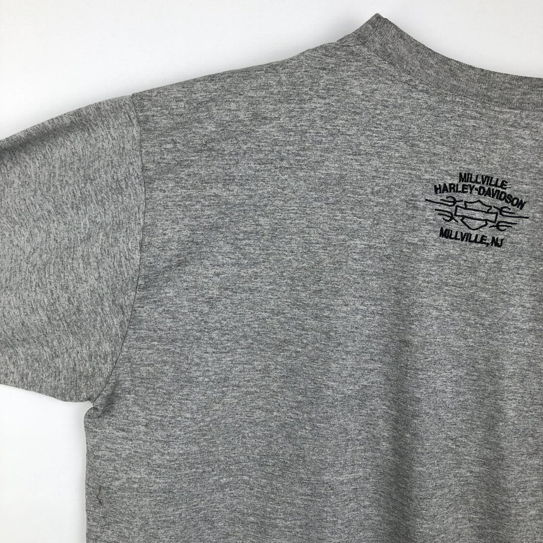 Harley-Davidson Motorcycle Long Sleeve T-Shirt, Men's Size L unclear gray type Vintage Second Hand