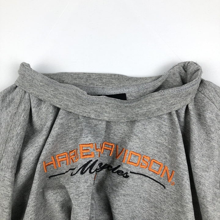 Harley-Davidson Motorcycle Long Sleeve T-Shirt, Men's Size L unclear gray type Vintage Second Hand