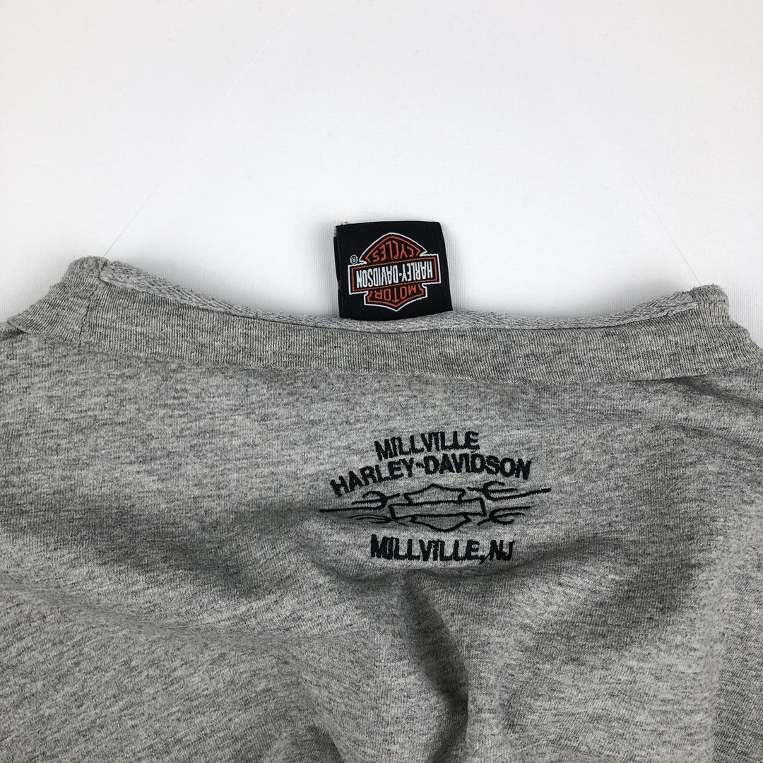 Harley-Davidson Motorcycle Long Sleeve T-Shirt, Men's Size L unclear gray type Vintage Second Hand